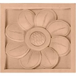 Ekena Medium Sunflower Rosette ROS03X03X01SFLW, 3-1/2"W x 3-1/2"H x 3/4"D