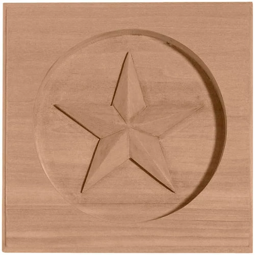 Ekena Austin Star Rosette ROS04X04AUAL, 4-1/4"W x 4-1/4"H x 3/4"D 3 Ekena Austin Star Rosette ROS04X04AUAL, 4-1/4"W x 4-1/4"H x 3/4"D