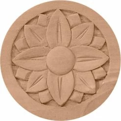 Ekena Bedford Rosette ROS04X04BEMA, 4-1/4"W x 4-1/4"H x 5/8"D