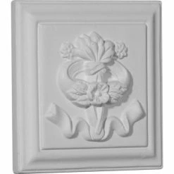 Ekena Versailles Ribbon Rosette ROS04X04VE, 4-3/4"W x 4-3/4"H x 3/4"D