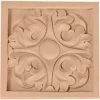 Ekena Large Leaf Rosette ROS05X05X01LFAL, 5-1/8"W x 5-1/8"H x 7/8"D -Cheap Moulding & Millwork Store EKE ROS05X05X01LFAL