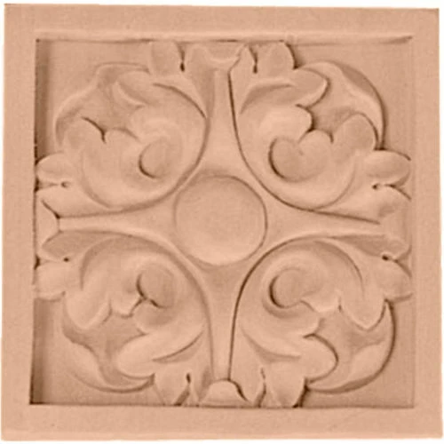 Ekena Large Leaf Rosette ROS05X05X01LFCH, 5-1/8"W x 5-1/8"H x 7/8"D 3 Ekena Large Leaf Rosette ROS05X05X01LFCH, 5-1/8"W x 5-1/8"H x 7/8"D