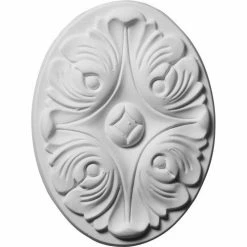 Ekena Kinsley Oval Rosette ROS06X05KI, 6-1/8"W x 4-1/2"H x 3/4"D