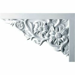 Ekena Floral Large Stair Bracket SB11X07FL-L, 11-3/4"W x 7-7/8"H x 3/4"D
