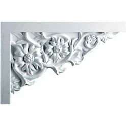 Ekena Floral Large Stair Bracket SB11X07FL-R, 11-3/4"W x 7-7/8"H x 3/4"D