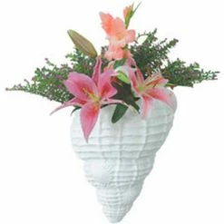 Ekena Sea Shell Wall Sconce SCO10X05X12AS, 10-1/8"W x 5-1/2"D x 12-1/2"H