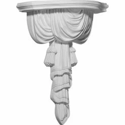 Ekena Tassel And Ribbon Shelf SH09X04X12CH, 9-3/4"W x 4-1/2"D x 12-1/8"H