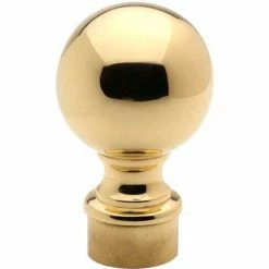 Lavi Industries, Ball Finial, for 1" Tubing, Polished Brass -Cheap Moulding & Millwork Store LAV 00 604 1