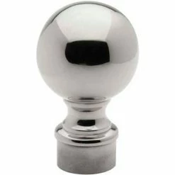 Lavi Industries, Ball Finial, for 1.5" Tubing, Polished Stainless Steel -Cheap Moulding & Millwork Store LAV 40 604 1H