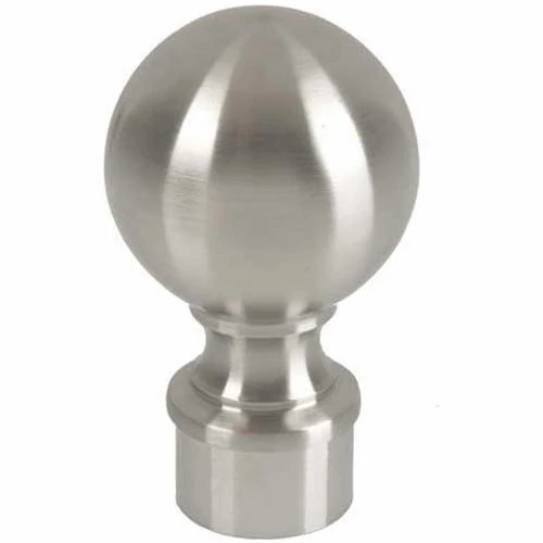 Lavi Industries, Ball Finial, for 1.5" Tubing, Satin Stainless Steel 5 Lavi Industries, Ball Finial, for 1.5" Tubing, Satin Stainless Steel - Image 3
